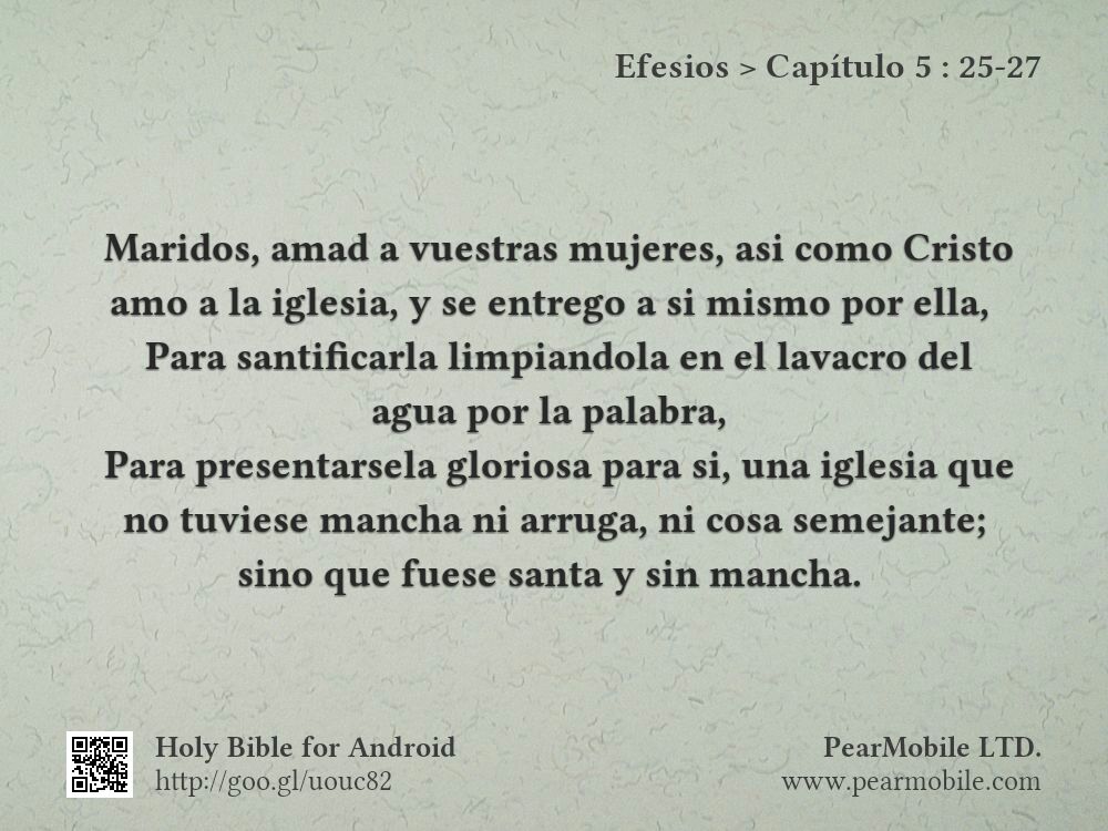 Efesios, Capítulo 5:25-27